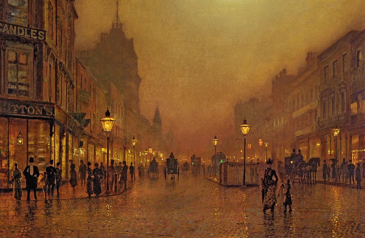 ಎ ಸ್ಟ್ರೀಟ್ ಅಟ್ ನೈಟ್ ಟರ್ಕ್ by John Atkinson Grimshaw
