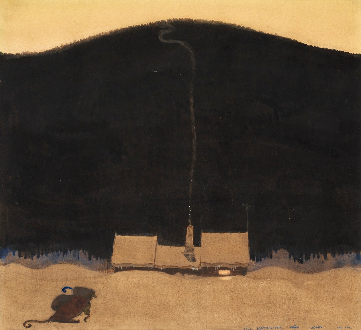 Stugan vid bergets fot Dağın eteğindeki yazlık, by John Bauer