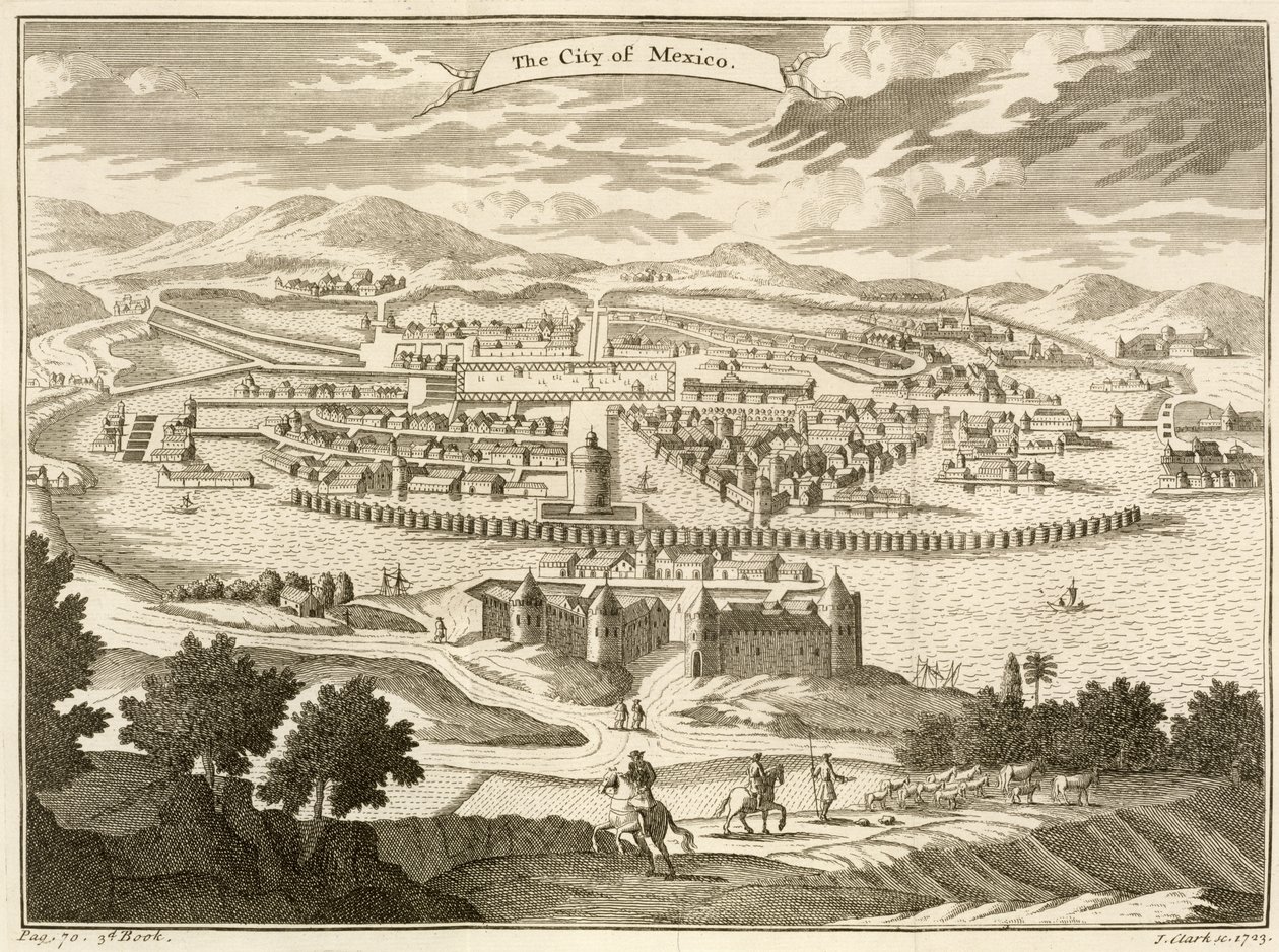 Meksika Şehri, 1723 by John Heaviside Clark