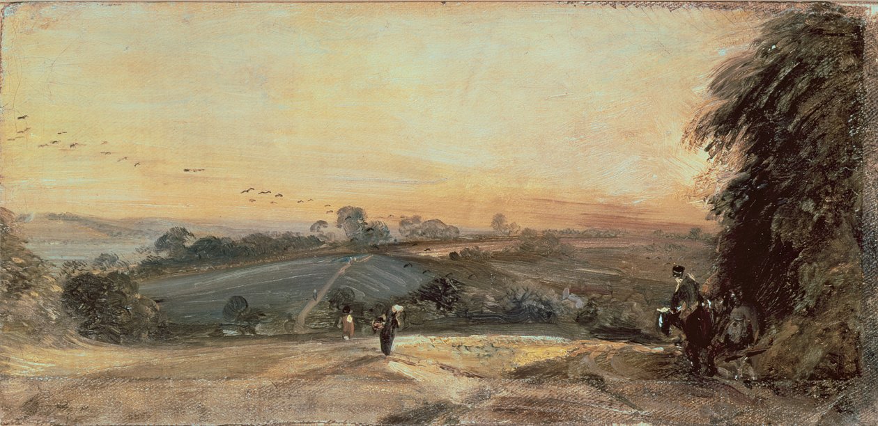 Sonbaharda Gün Batımı (kroki) by John Constable