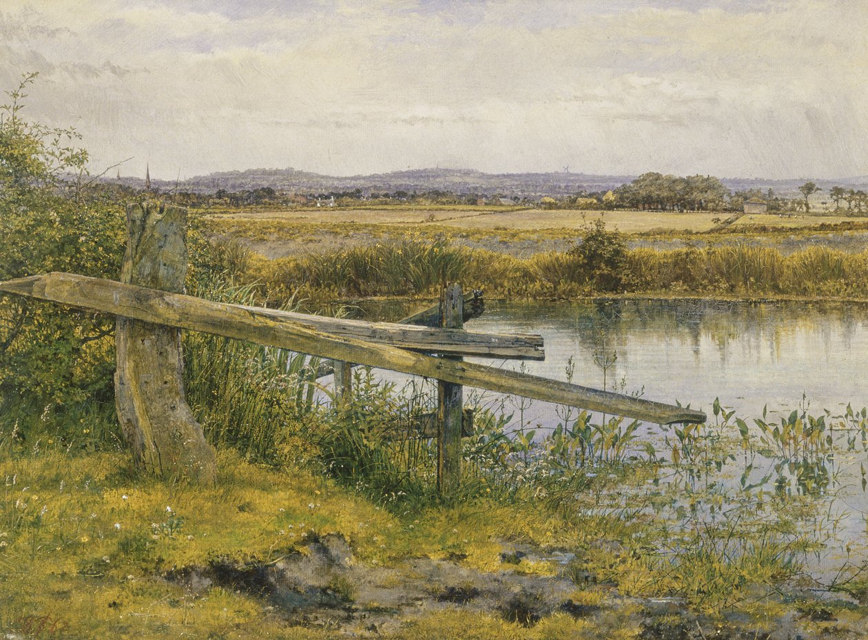 Nehir Kenarı, 1862 tuval üzerine yağlı boya by John Edward Newton