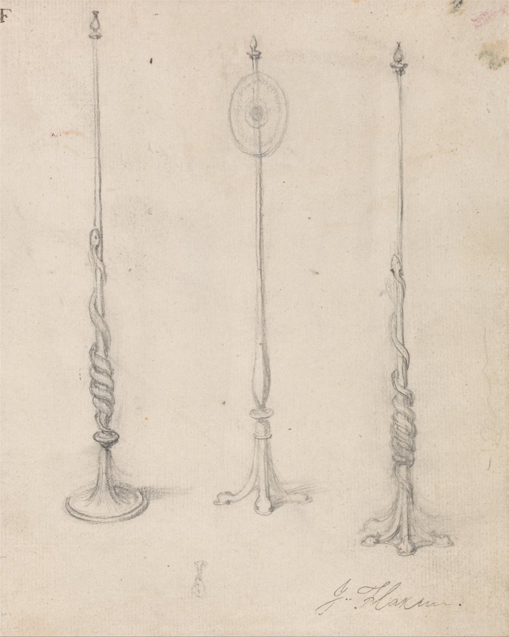 Üç Abajur Çalışması by John Flaxman