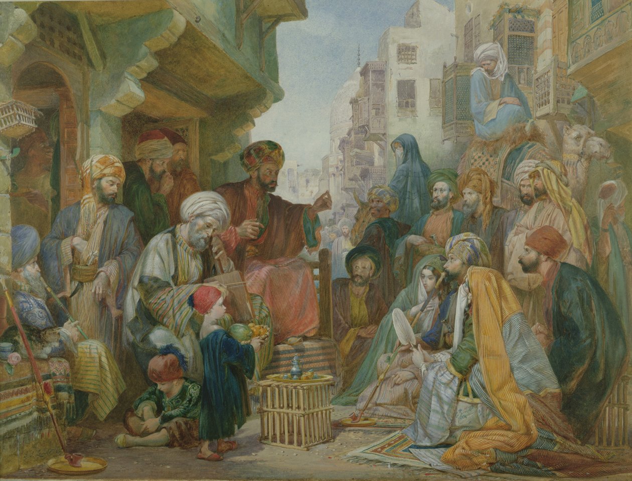 ಕೈರೋ ತುರ್ಕಿನಲ್ಲಿರುವ ಒಂದು ಬೀದಿ by John Frederick Lewis