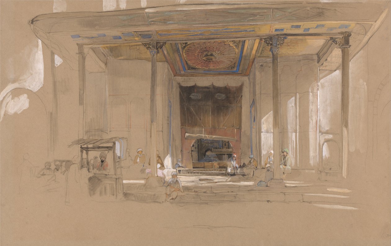 Ulu Cami Ana Girişi, (Ulu cami) Bursa, Türkiye, by John Frederick Lewis