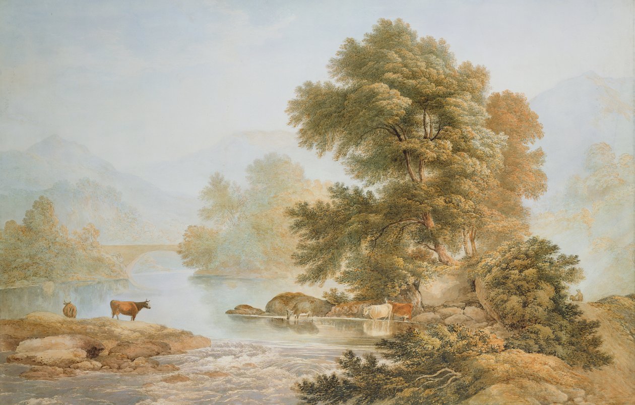 Nehirde Sığır Sulama by John Glover