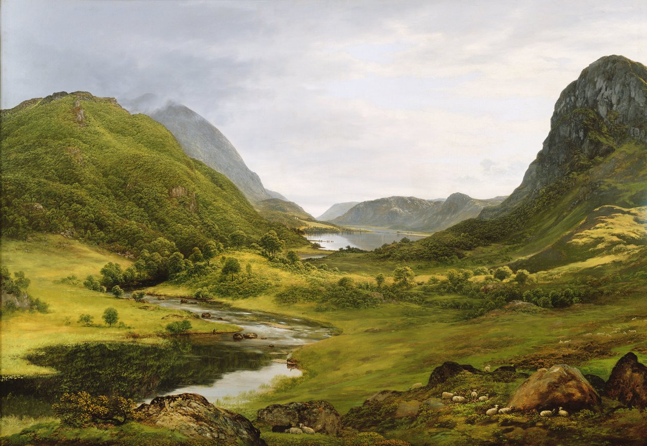 Thirlmere (yağ) by John Glover