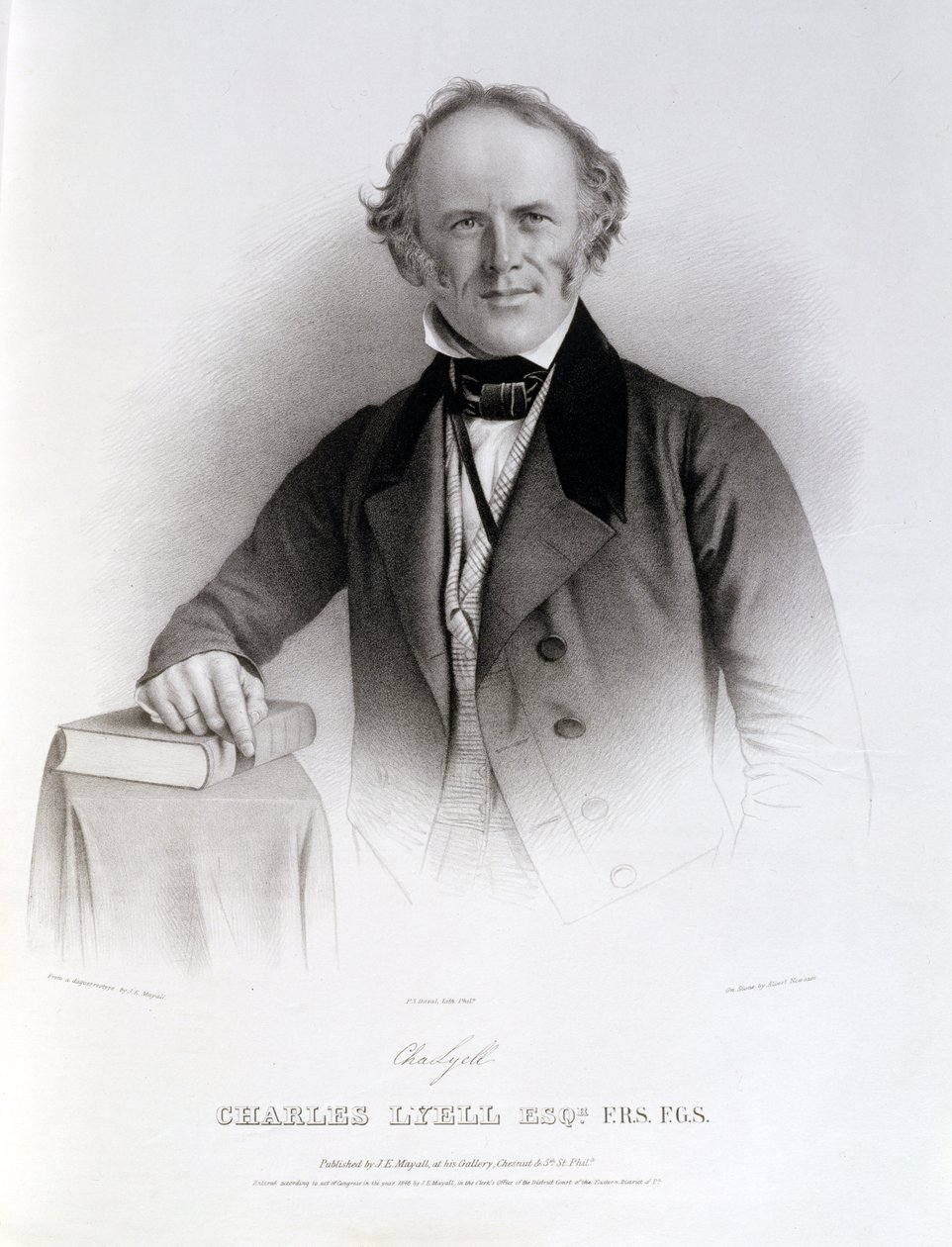 ಚಾರ್ಲ್ಸ್ ಲೈಲ್ (1797-1875) ಆಲ್ಬರ್ಟ್ ನ್ಯೂಸಾಮ್ ಟರ್ಕ್ ಕೆತ್ತನೆ by John Jabez Edwin Paisley Mayall