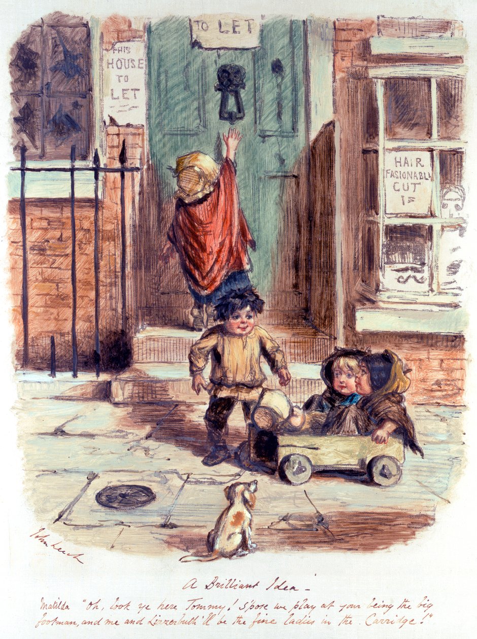 Parlak Bir Fikir (kağıt üzerine kalem ve renkli mürekkep) by John Leech