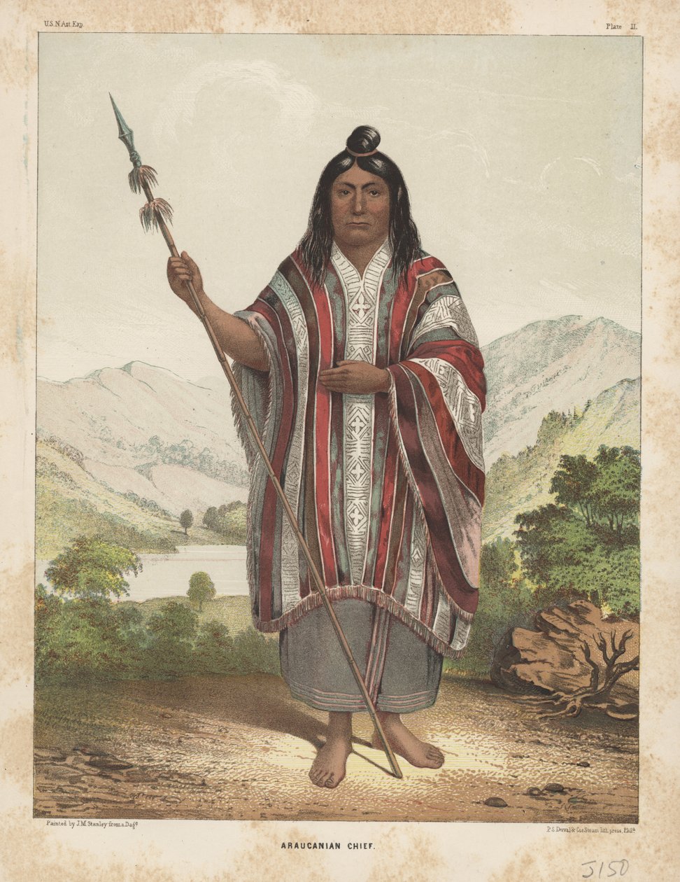 Araukanya Şefi, 1855 by John Mix Stanley