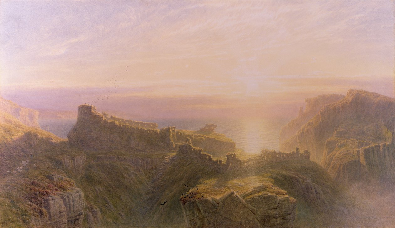 Tintagel'de Gün Batımı, 1871 by John Mogford