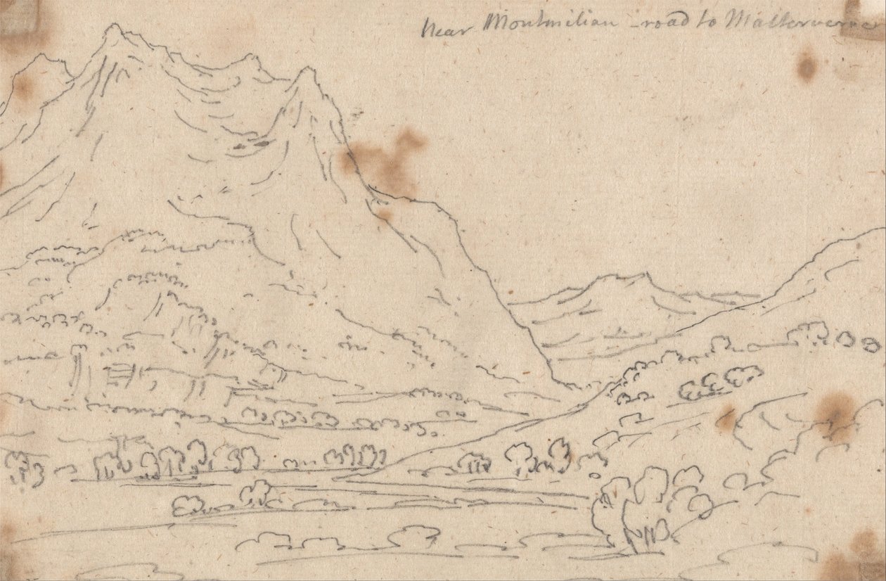 Montmilian yakınlarında, Malterverne Yolu by John Robert Cozens