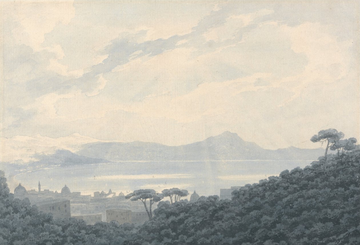 Napoli Körfezi, Capodimonte, İtalya by John Robert Cozens