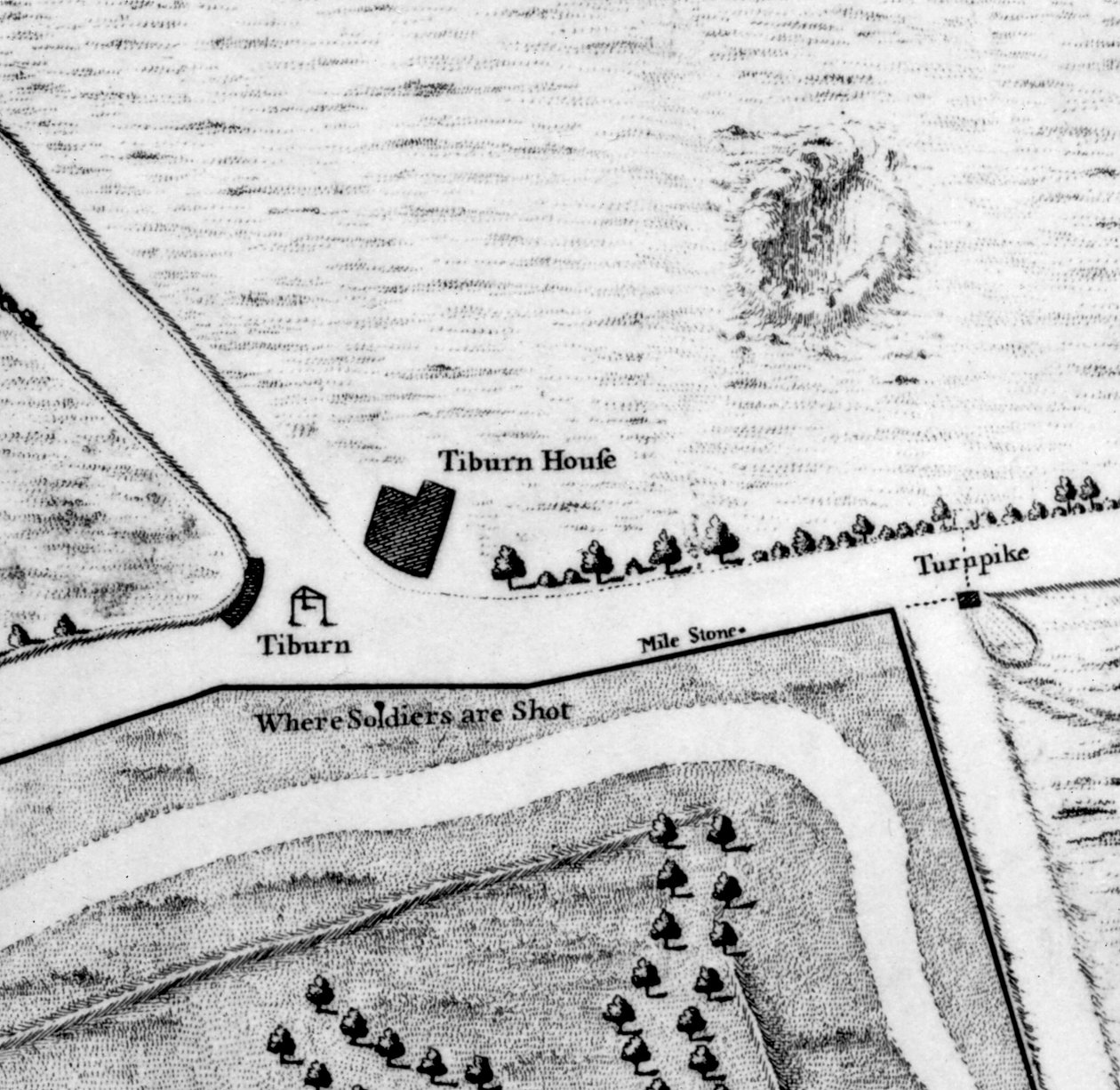 Tyburn Haritası, 1746 (gravür) (438496 detayı) by John Rocque
