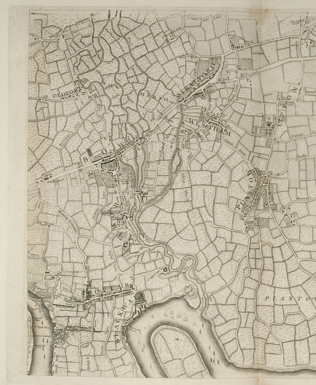 Stratford, Londra, 1746 by John Rocque