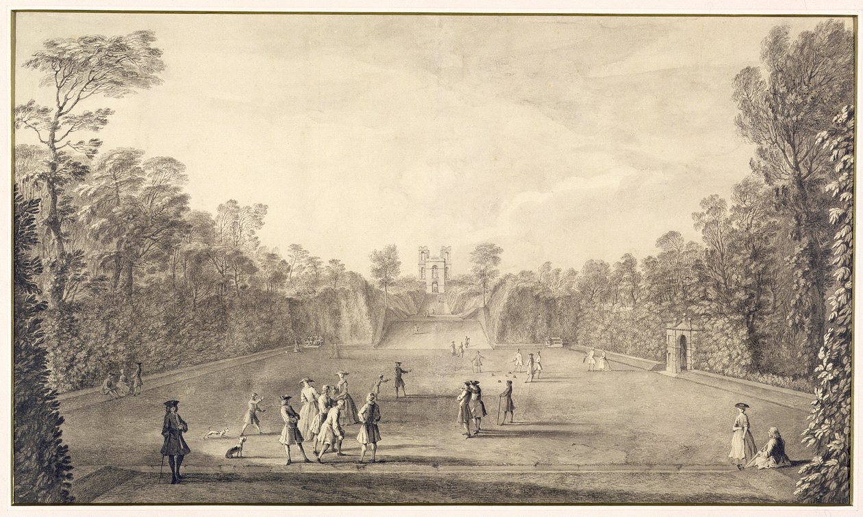 ಕ್ಲೇರ್‌ಮಾಂಟ್‌ನಲ್ಲಿನ ಬೌಲಿಂಗ್ ಗ್ರೀನ್, 1738 ಟರ್ಕ್ by John Rocque