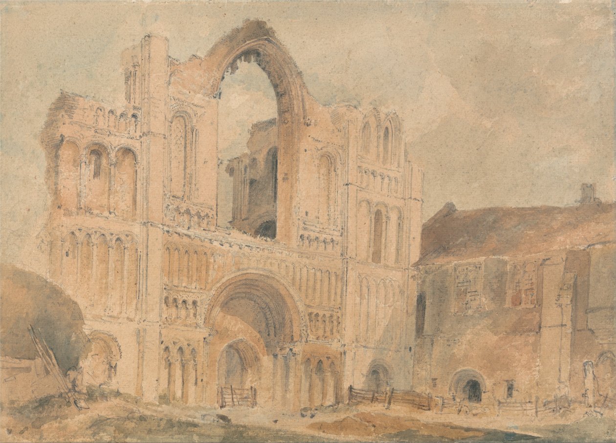 Castle Acre Manastırı, Norfolk, Batı Cephesi by John Sell Cotman