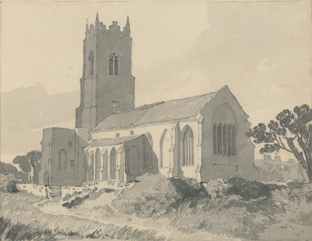 Ingham Kilisesi, Norfolk by John Sell Cotman