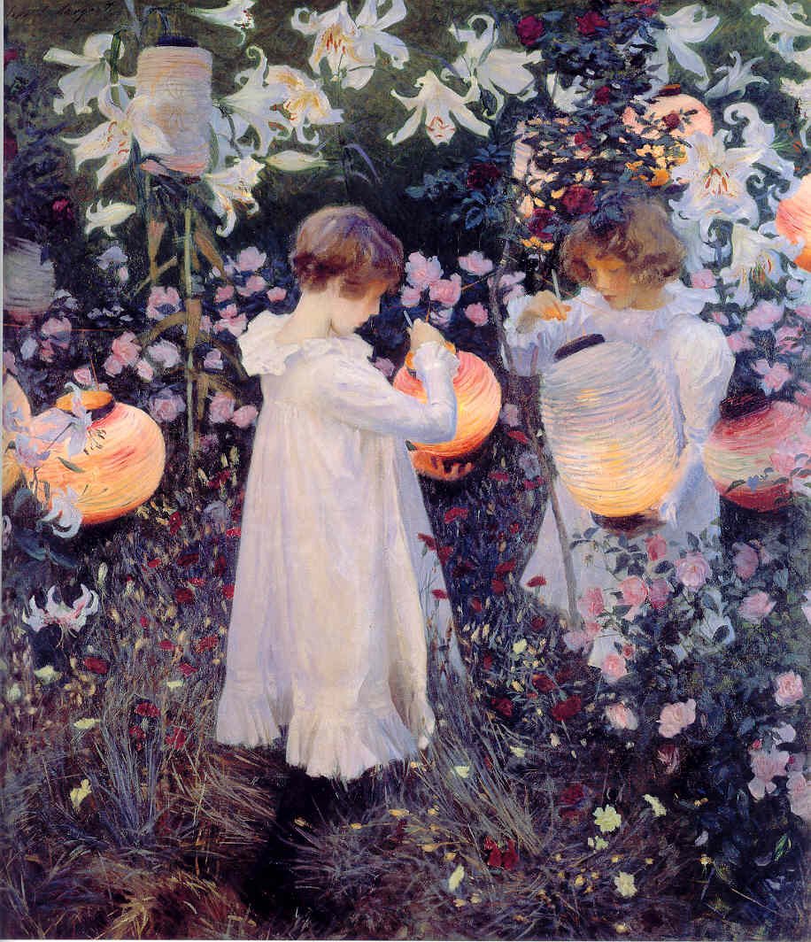 Karanfil, Lily, Lily, RosenAlmanca: Nelke, Lilie, Lilie, Rosen by John Singer Sargent