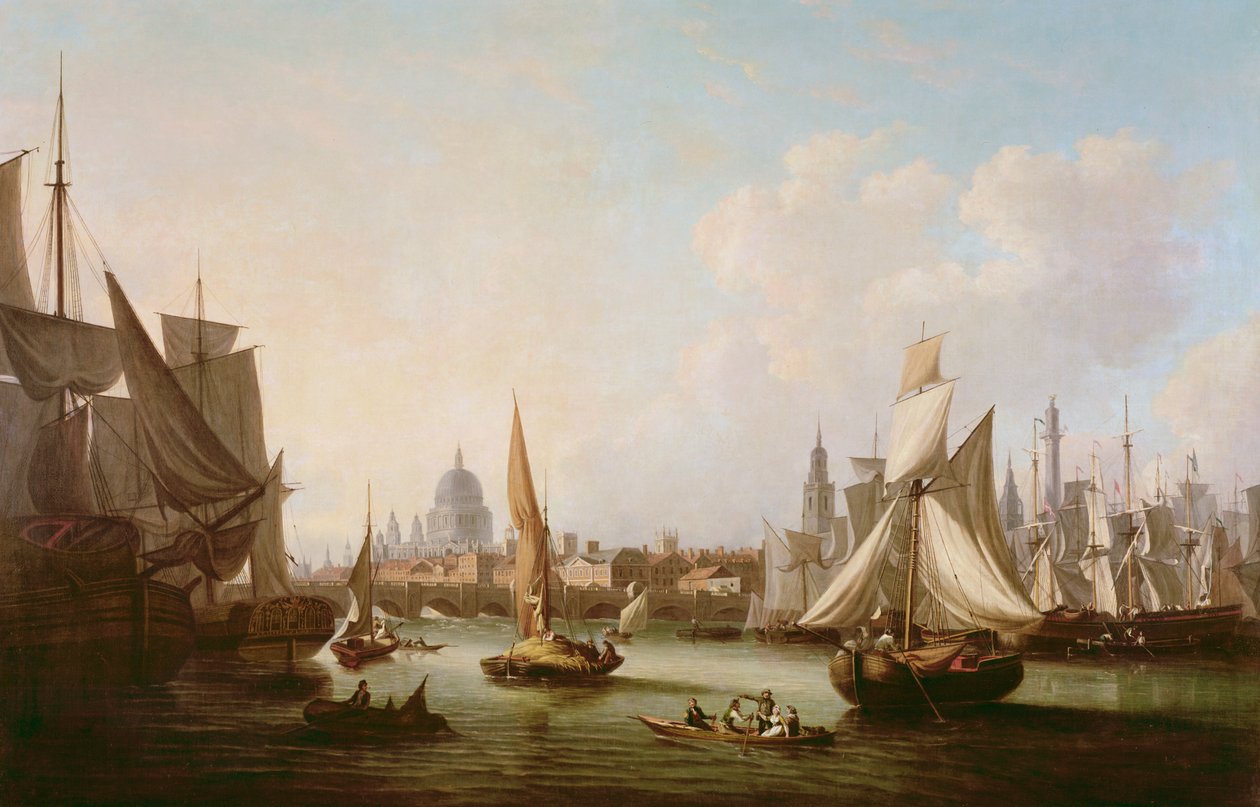 View of the River Thames  by John Thomas Serres