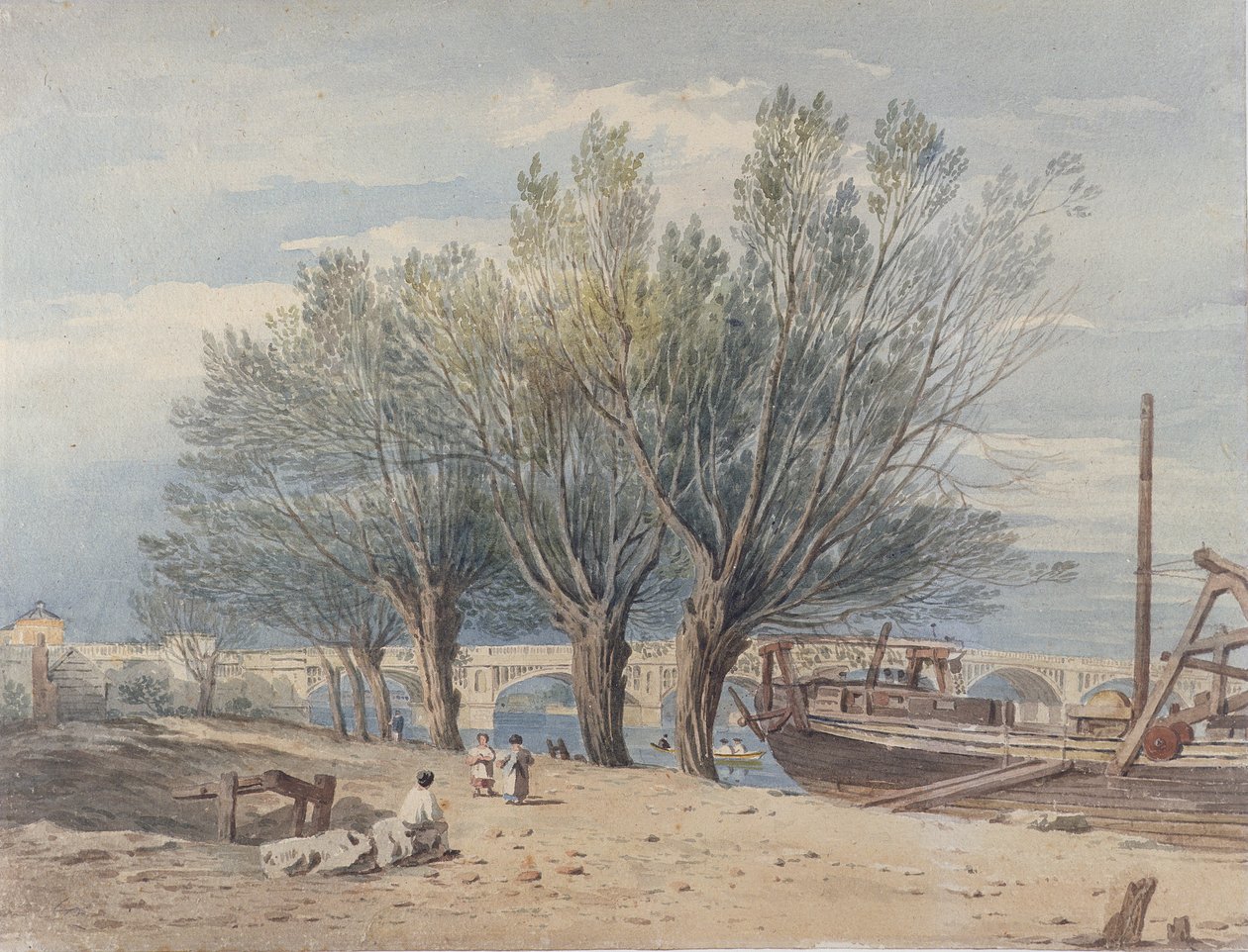 Vauxhall Köprüsü (grafit üzeri wc) by John Varley