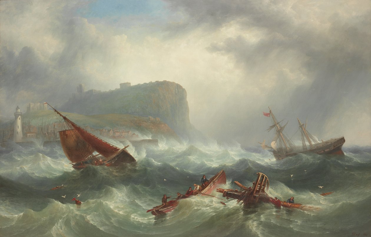 Scarborough'da enkaz, 1863 by John Warkup Swift