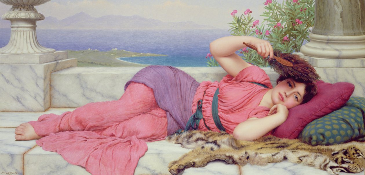 ನೂನ್ ಡೇ ರೆಸ್ಟ್, 1910 ಟರ್ಕ್ by John William Godward