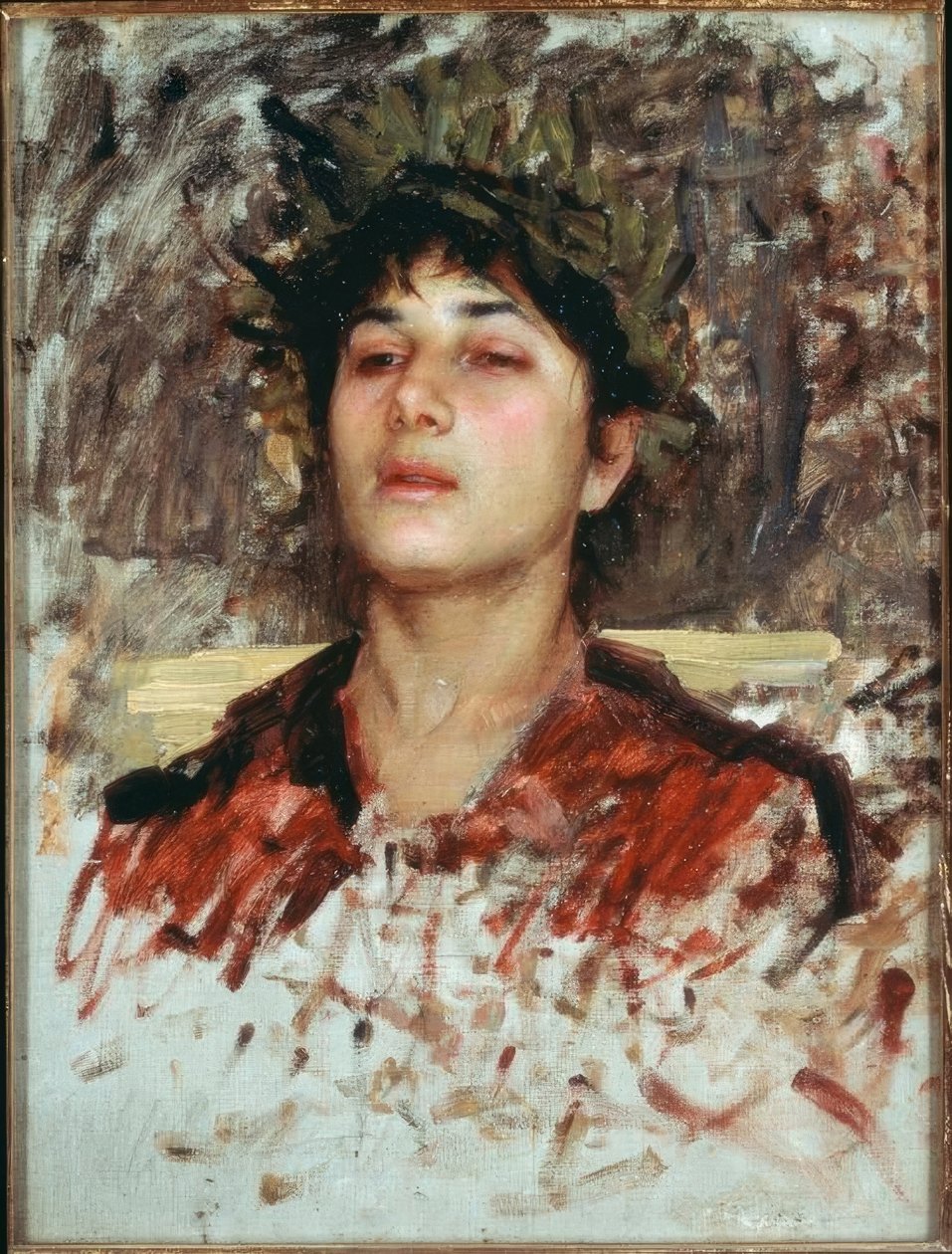 Korsikalı bir çocuğun kafa çalışması by John William Waterhouse