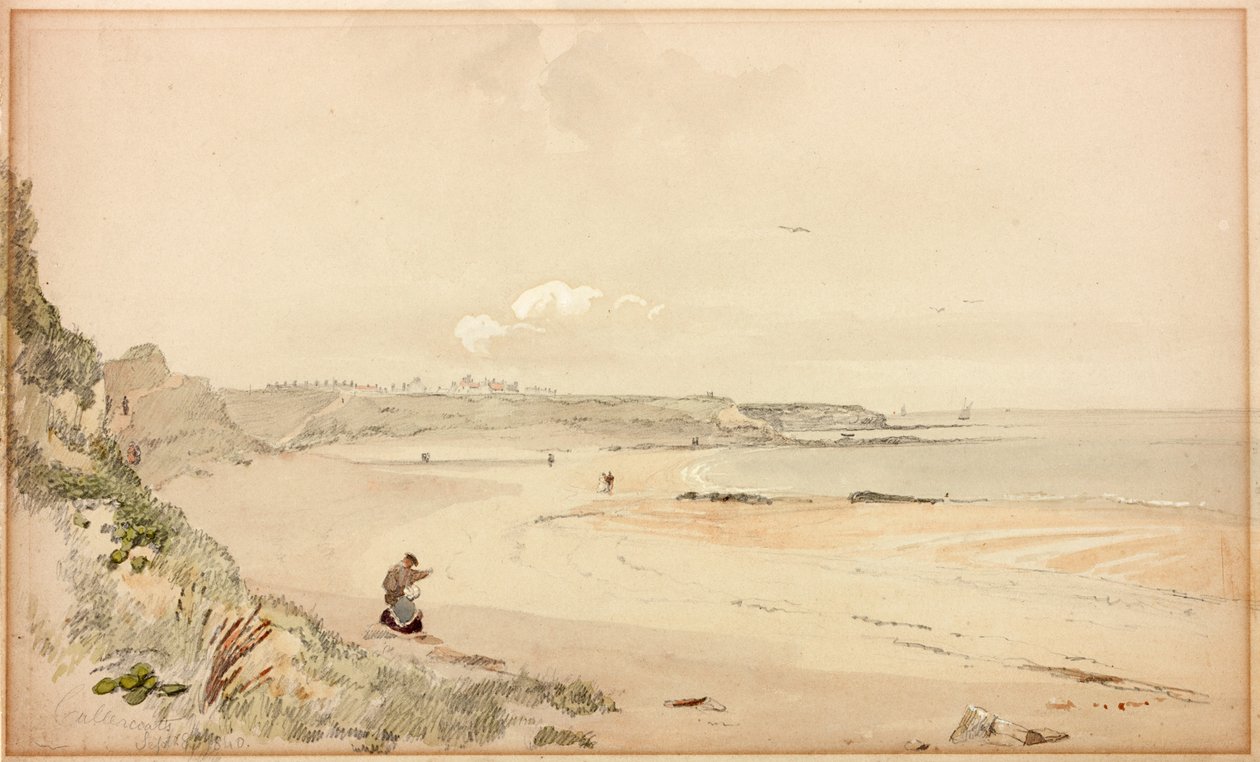 Cullercoats Bay, 8 Eylül 1840 (gövde rengi) by John Wilson Carmichael