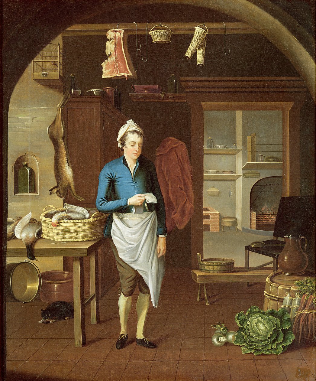 Kitchen Scene, 1771  by John Atkinson