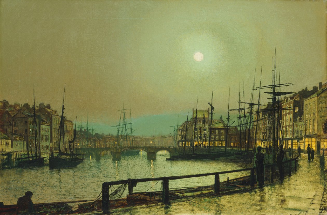 Mehtaplı Bir Liman, 1883 by John Atkinson Grimshaw