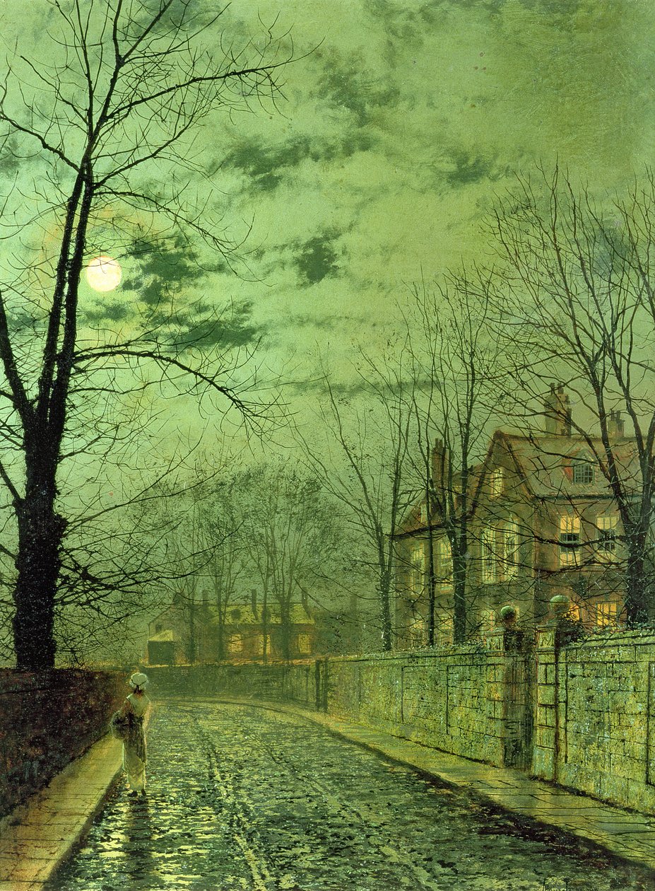 Mehtaplı Bir Yol by John Atkinson Grimshaw