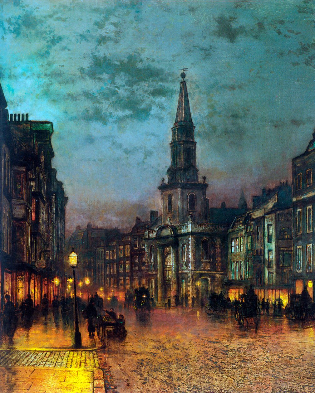 Blackman Caddesi, Londra, 1885. by John Atkinson Grimshaw