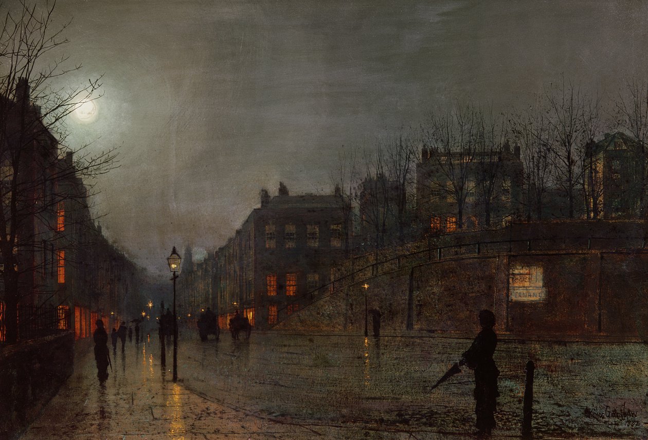 Alacakaranlıkta Eve Dönmek, 1882 by John Atkinson Grimshaw