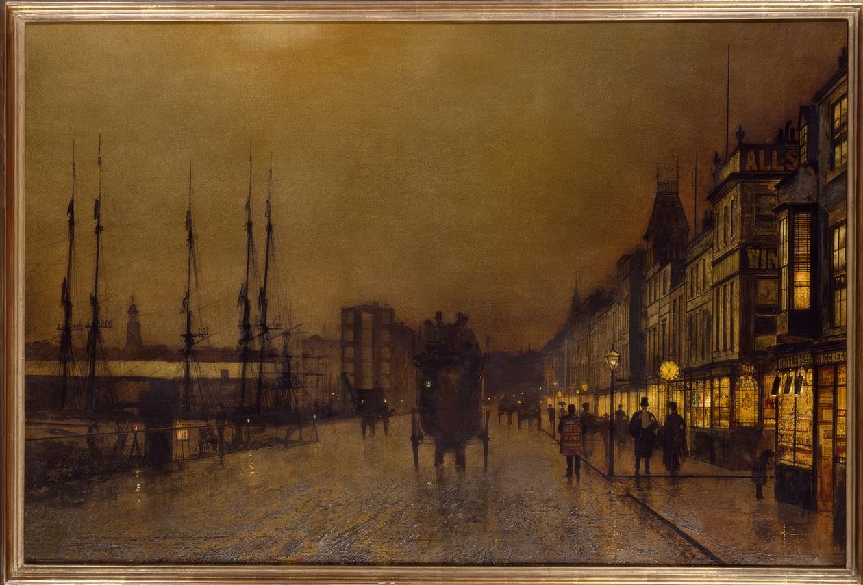 J.A.Grimshaw, Glasgow / resim by John Atkinson Grimshaw