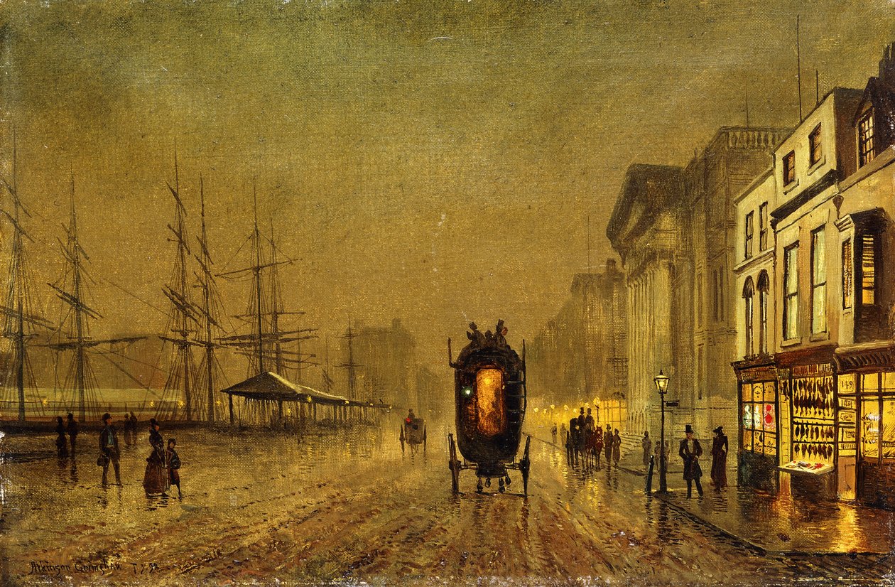 Liverpool Rıhtımları, by John Atkinson Grimshaw
