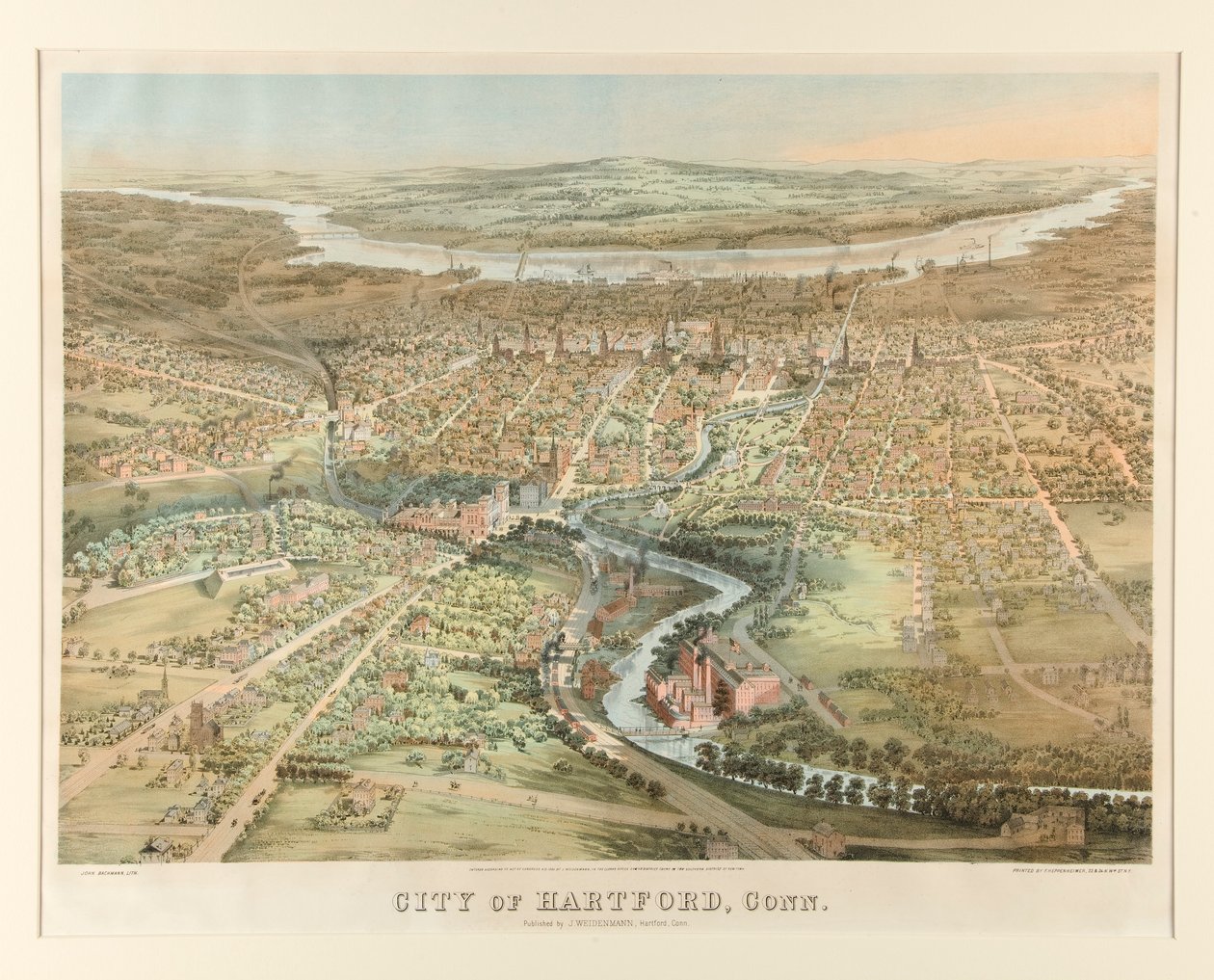 Hartford Şehri, Conn. by John Bachmann