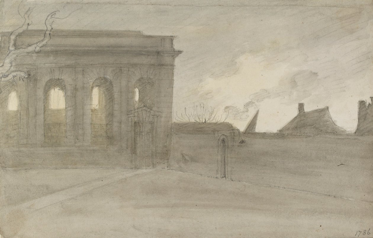 Pembroke Koleji. Oxon., 9 Kasım 1786 by John Baptist Malchair