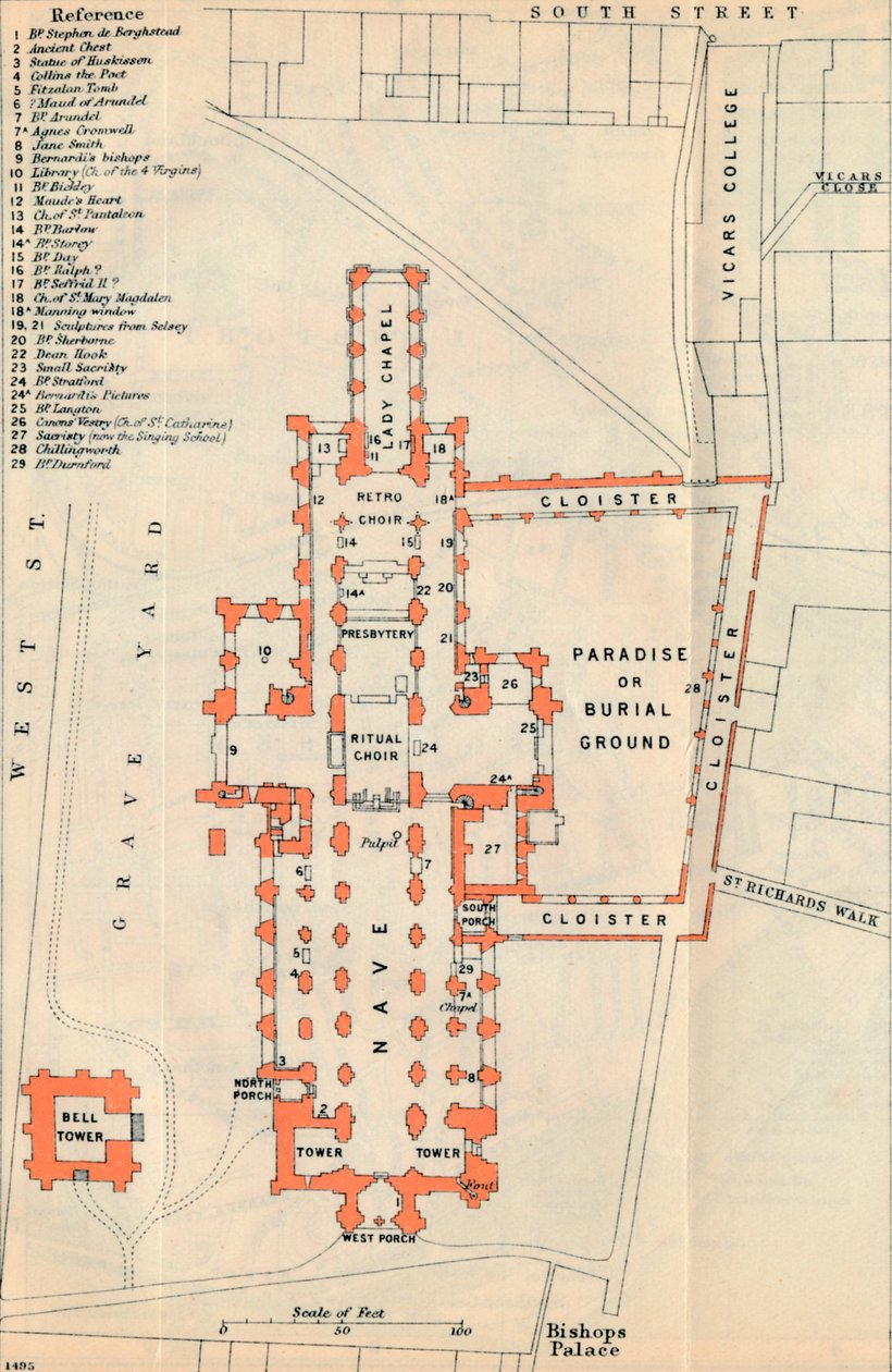 Chichester Katedrali, c20th Century by John Bartholomew