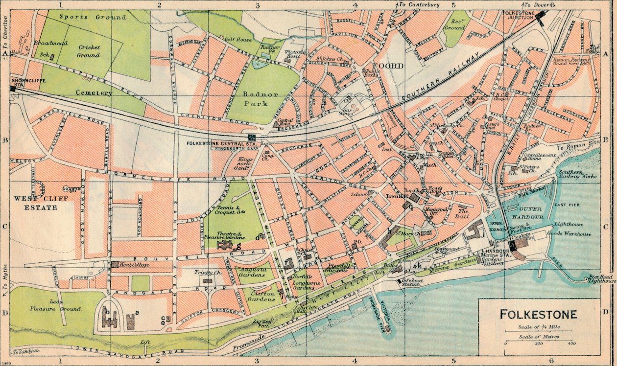 Folkestone, c20th Century by John Bartholomew