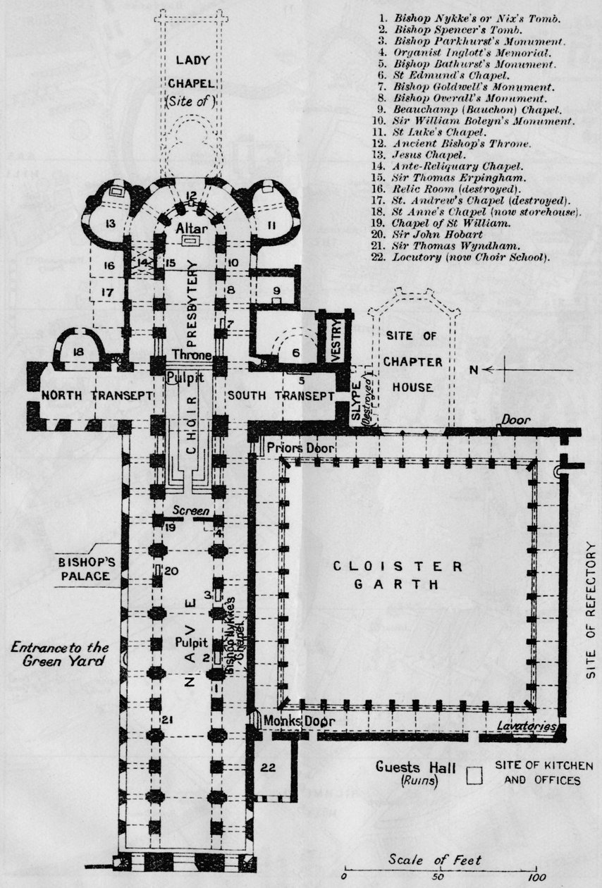 Norwich Katedrali, c20th Century by John Bartholomew