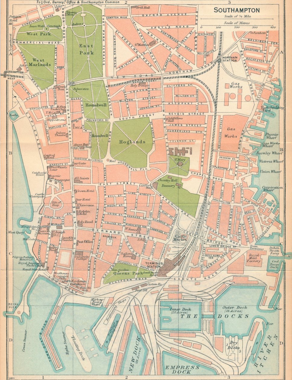 Southampton, c20th Century by John Bartholomew
