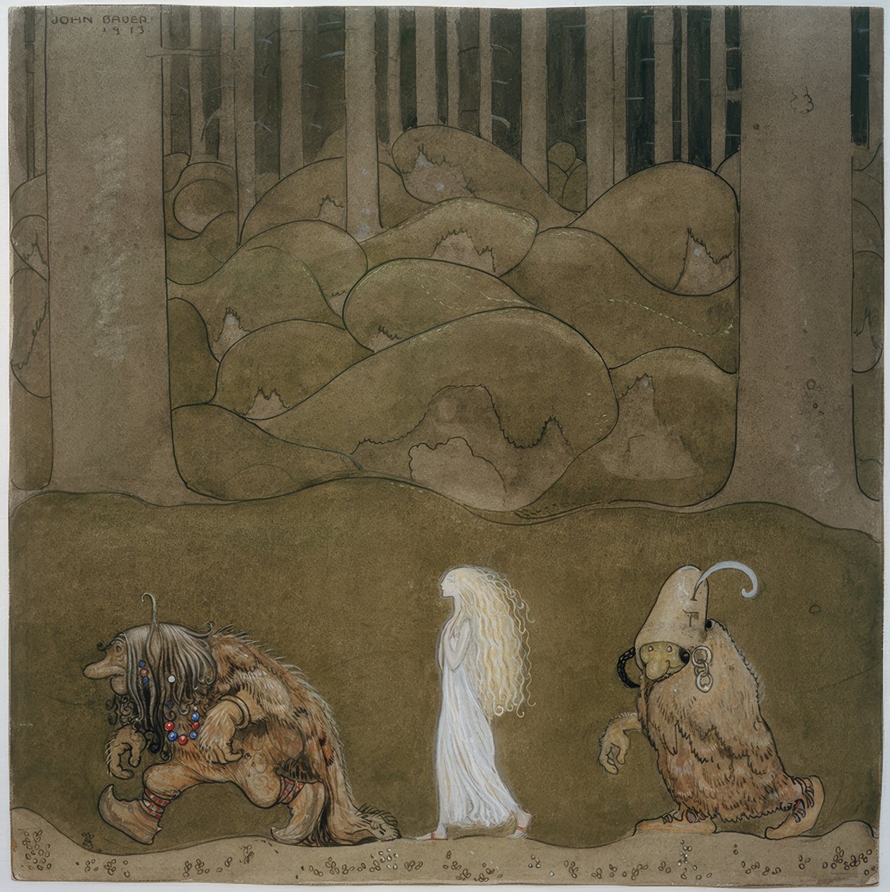 Prenses ve troller by John Bauer