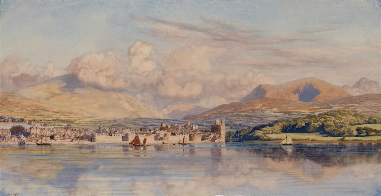 Caernarvon, 1875. by John Brett