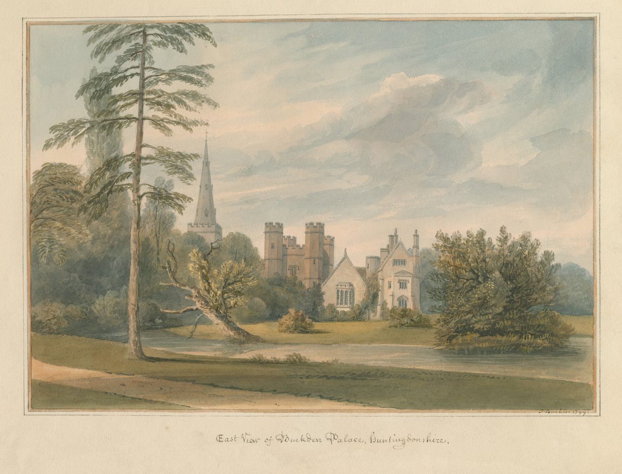 Huntingdonshire - Buckden Sarayı, 1799 by John Buckler