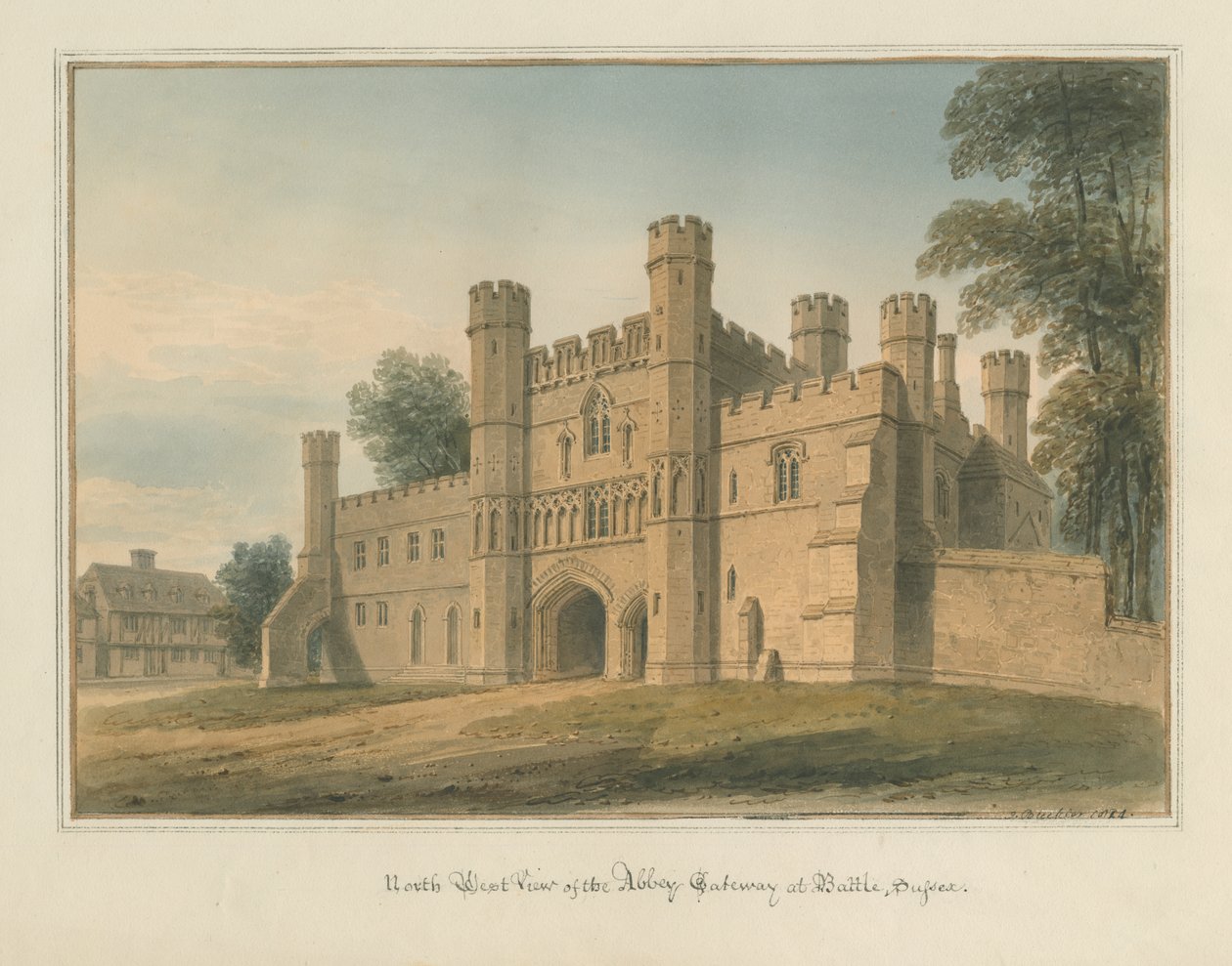 Sussex - Savaş - Manastır Geçidi, 1824 by John Buckler