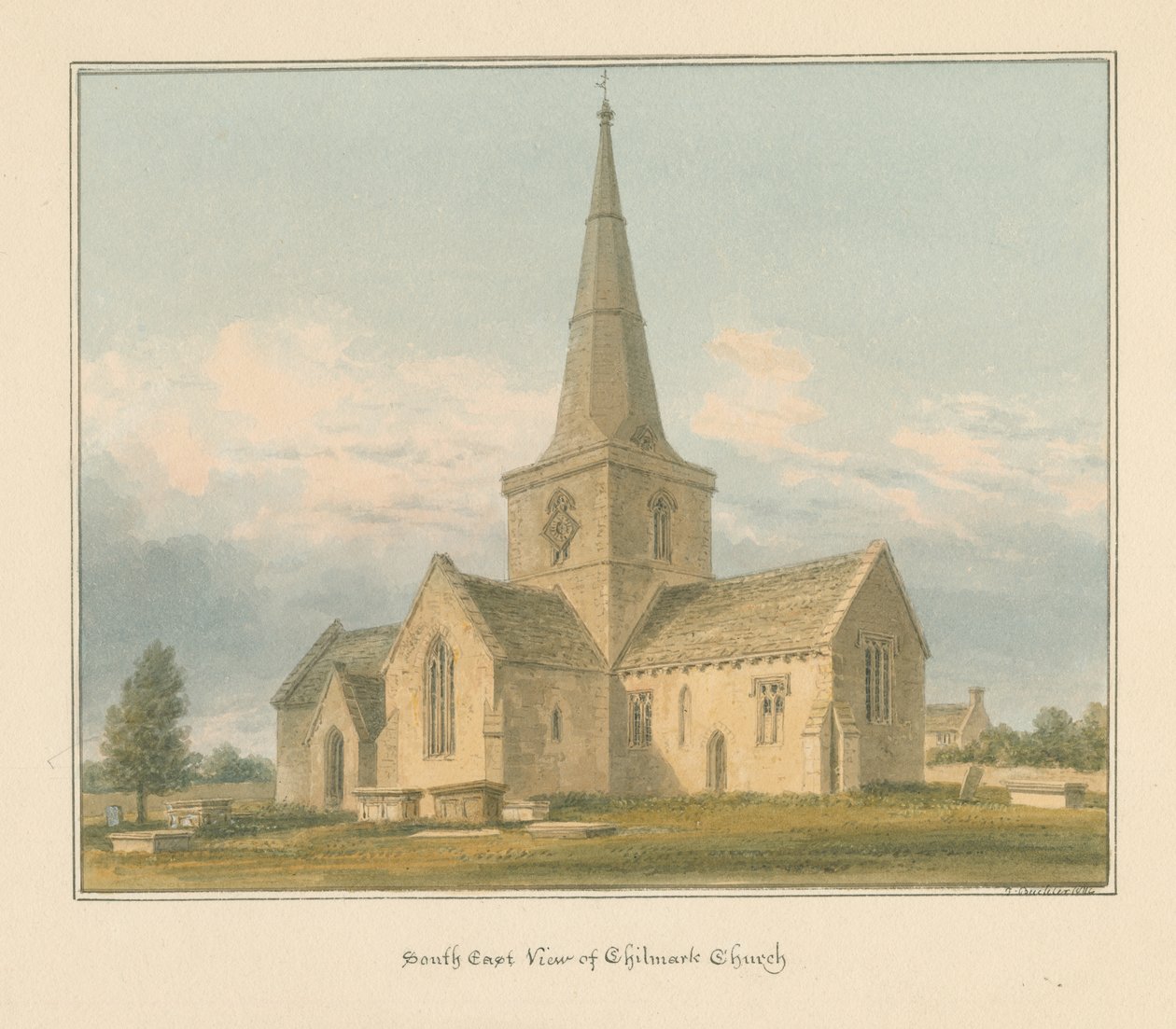 Wiltshire - Chilmark Kilisesi, 1814 by John Buckler