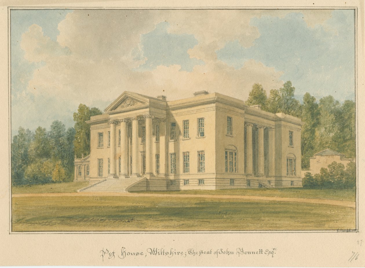 Wiltshire - Pyt Evi, 1817 by John Buckler