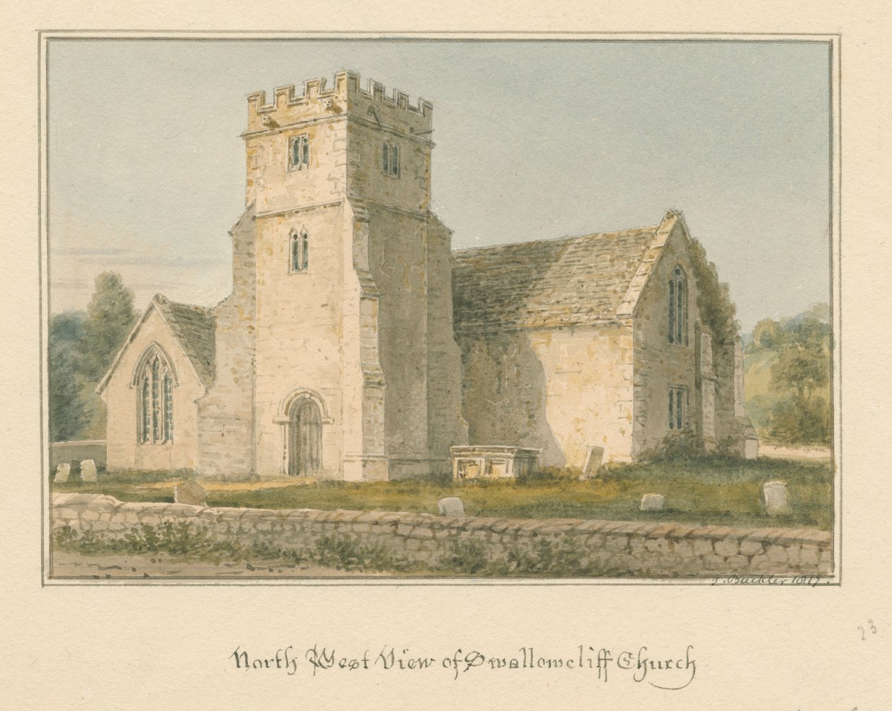 Wiltshire - Swallowcliffe Kilisesi by John Buckler