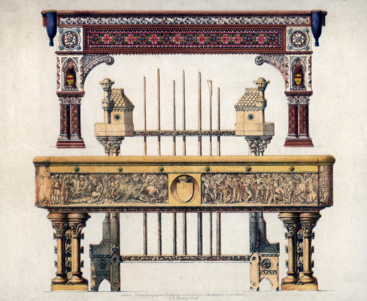 Bilardo masaları, 19. yüzyıl. by John Burley Waring