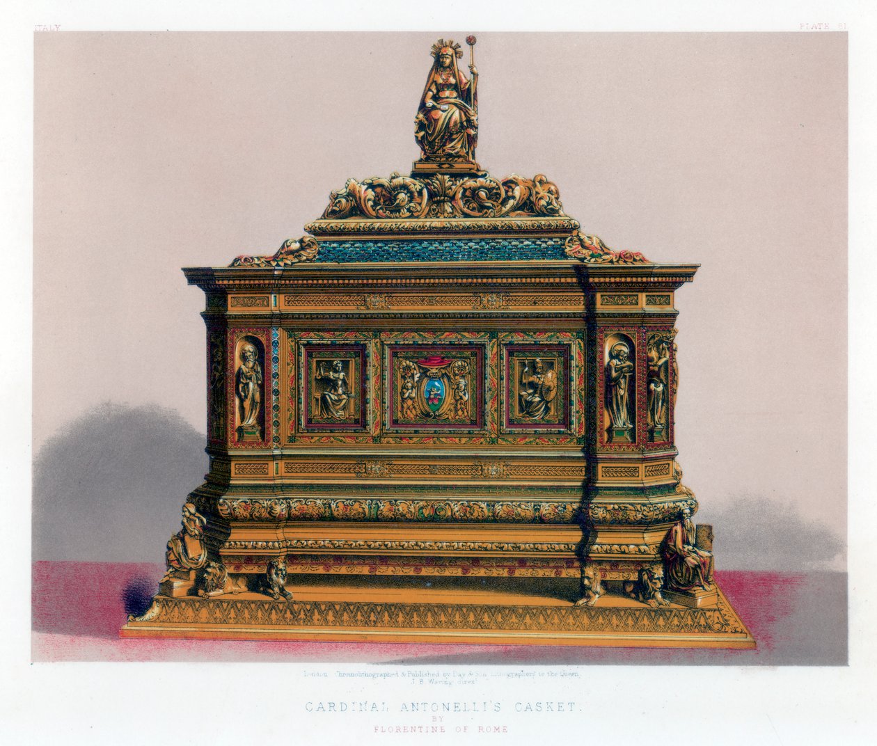 Kardinal Antonellis Tabutu, 19. yüzyıl. by John Burley Waring